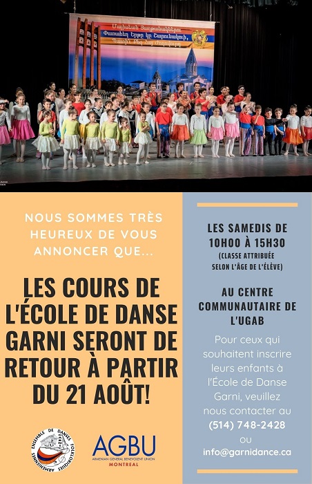 Garni Dance School Restarts